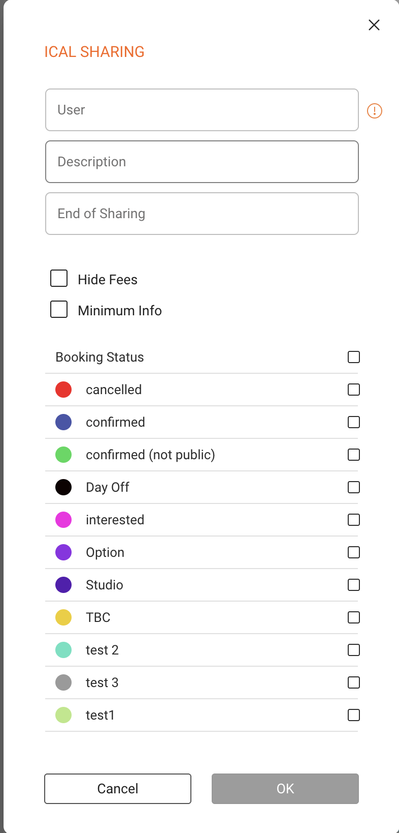 iCal Sharing
